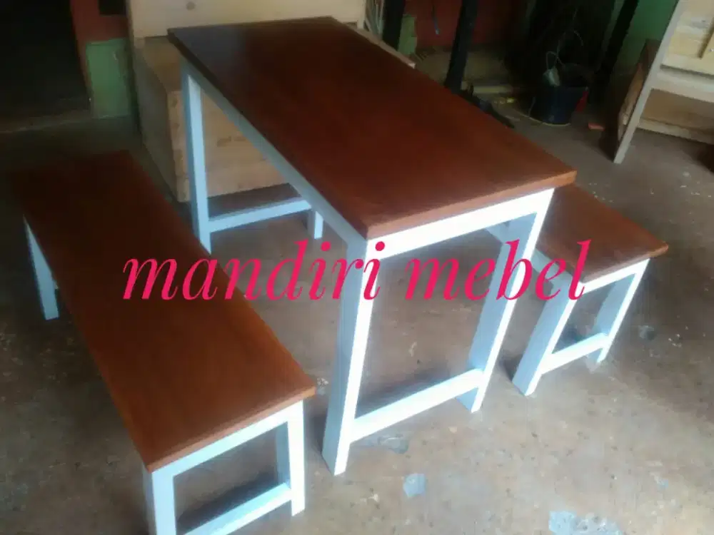 Set meja warung kayu