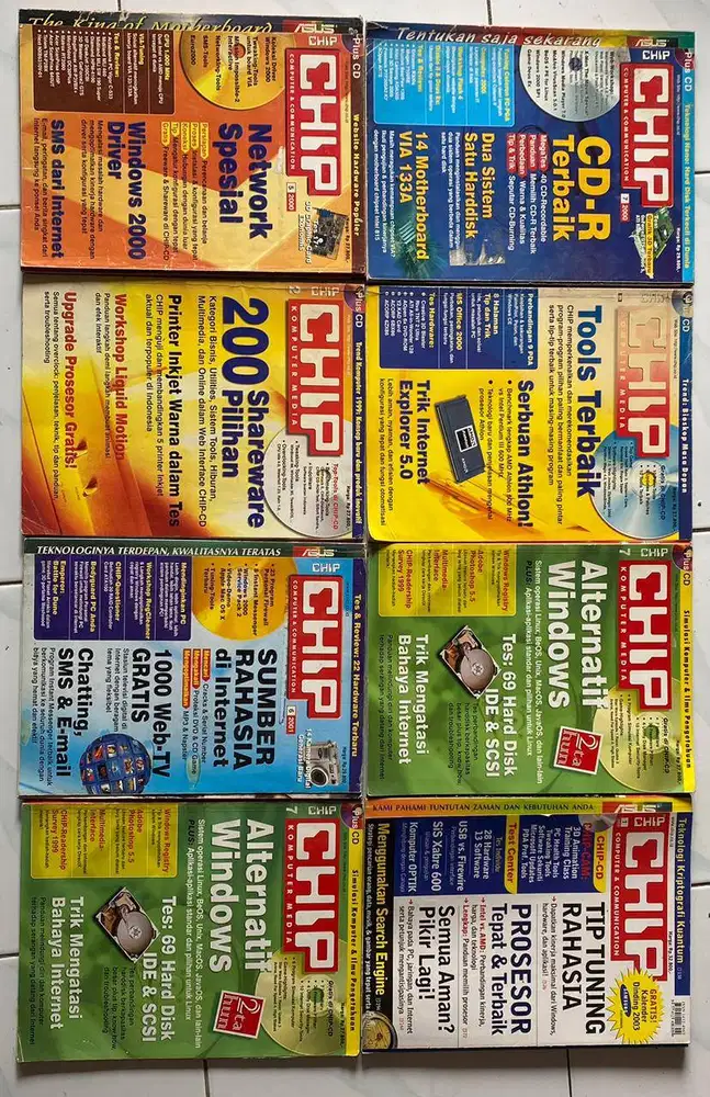 Buku dan Majalah komputer jadul ORIGINAL era 1990-2000an