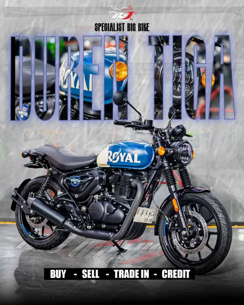 Royal Enfield Hunter 350cc Knalpot Custom Km 5.400an Full Paper