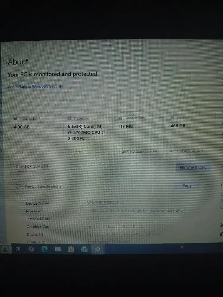 Laptop DELL E6440 I7