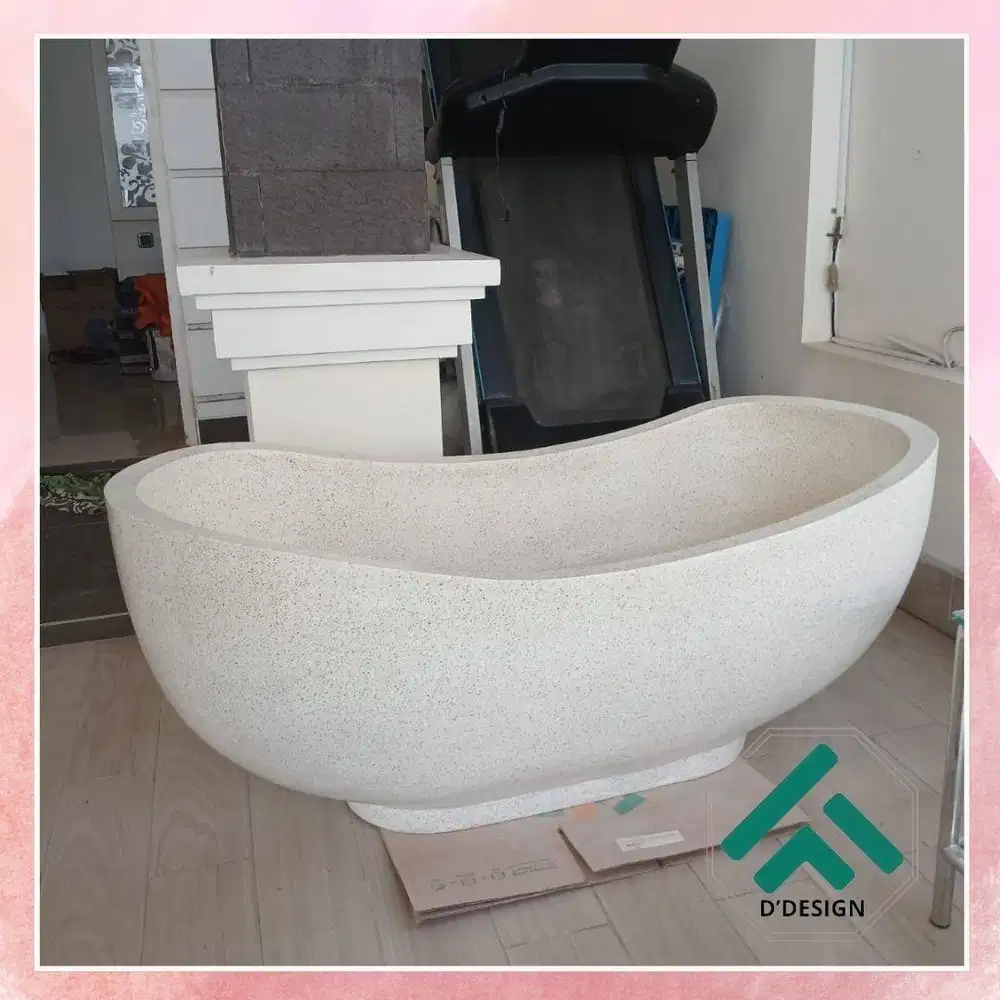 Bathtub Teraso Natural Handmade | Bathub Terrazzo
