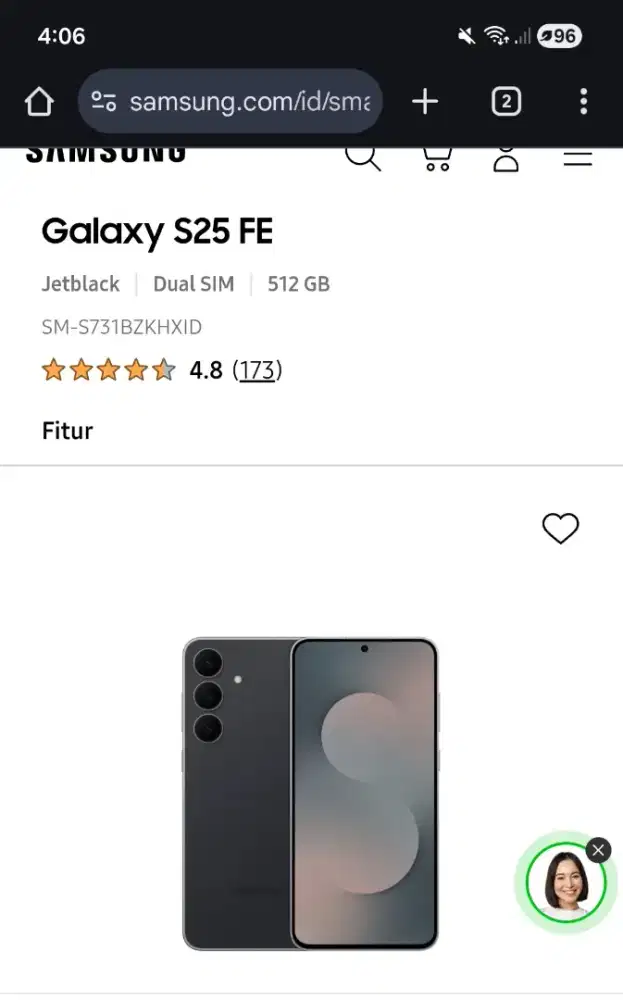 Samsung S25 FE Jet Black