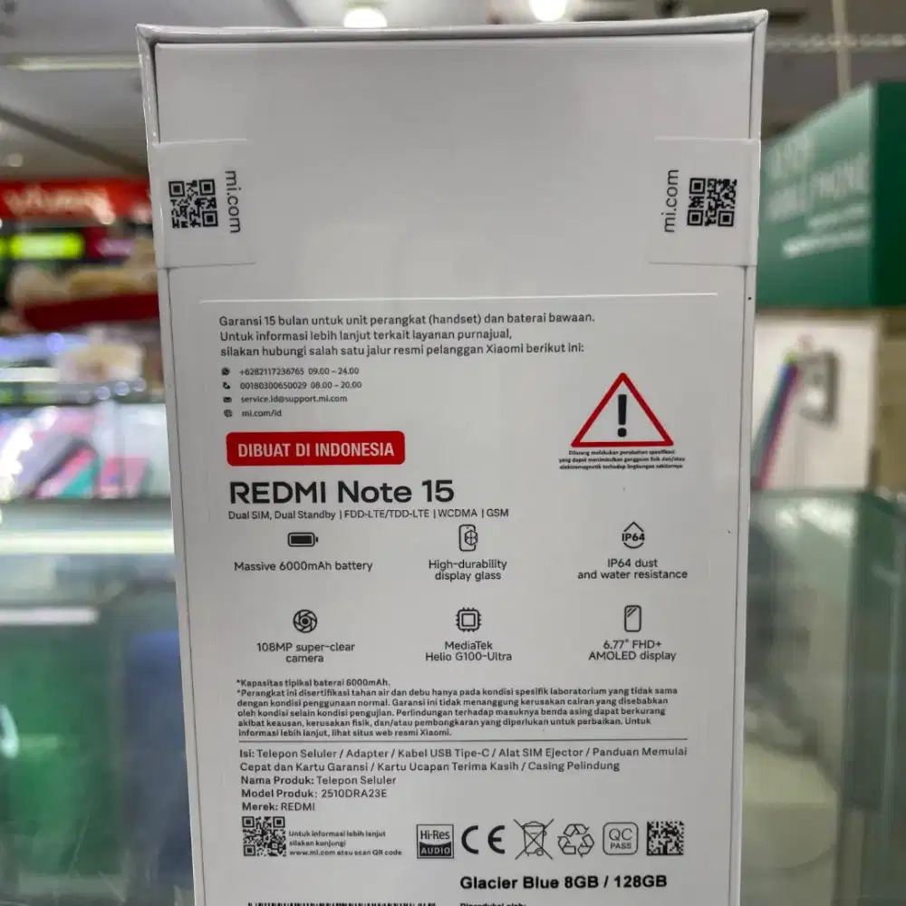Xiaomi Redmi Note 15 4G ram 8gb+8gb/128gb baru garansi resmi Promo