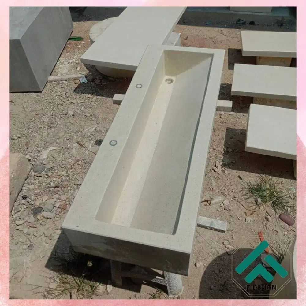 Wastafel Table Teraso Finishing Glossy