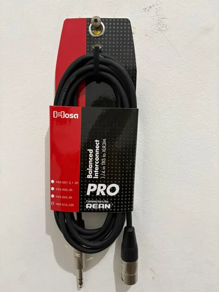 Hosa Balanced Interconnect 1/4 in TRS to XLR 3m 10 ft