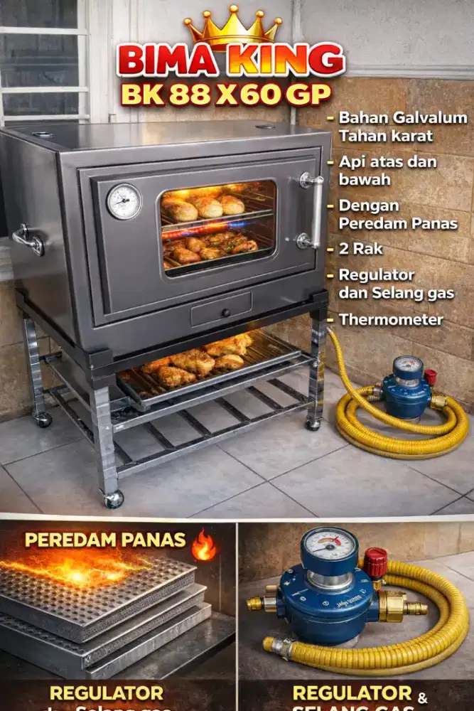 OVEN GAS ROTI CAKE PIZZA BK 88 X 60 GP