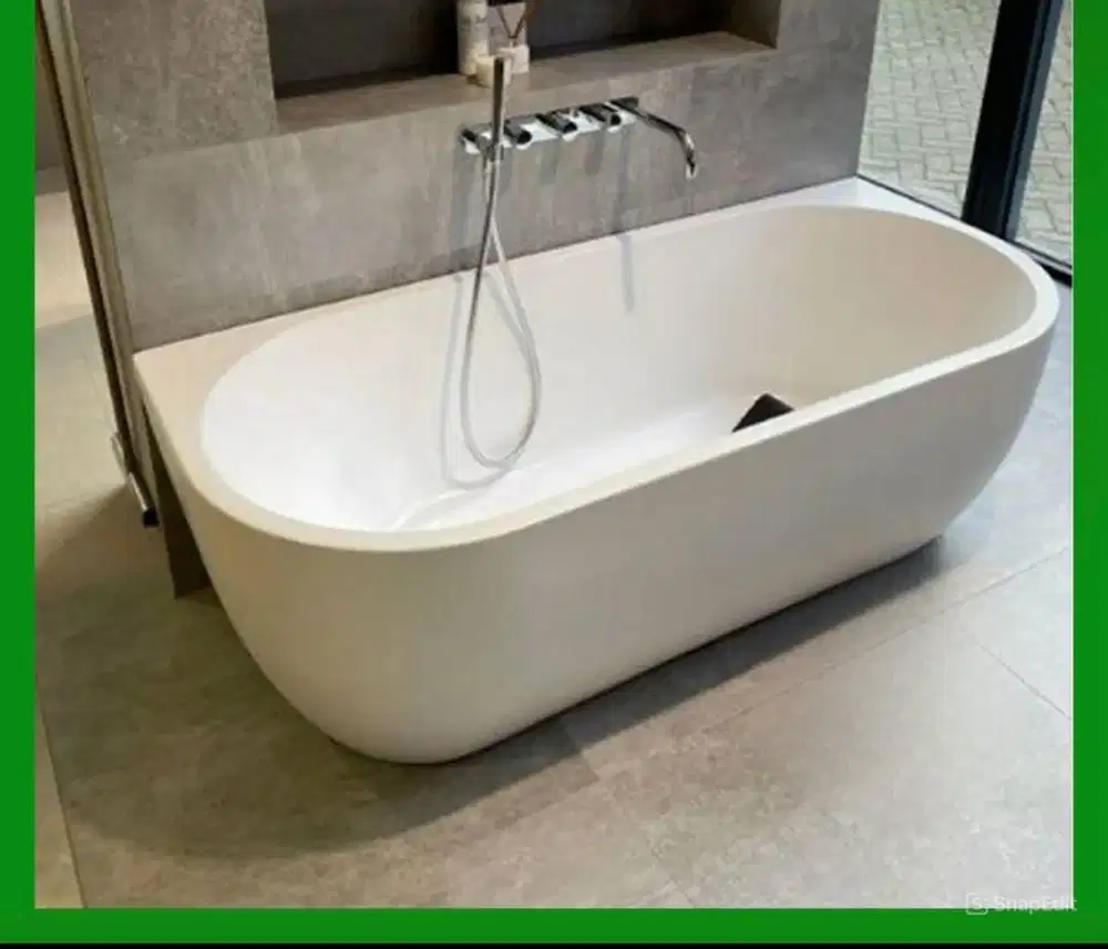 Bathtub Sudut Teraso Finishing Glossy