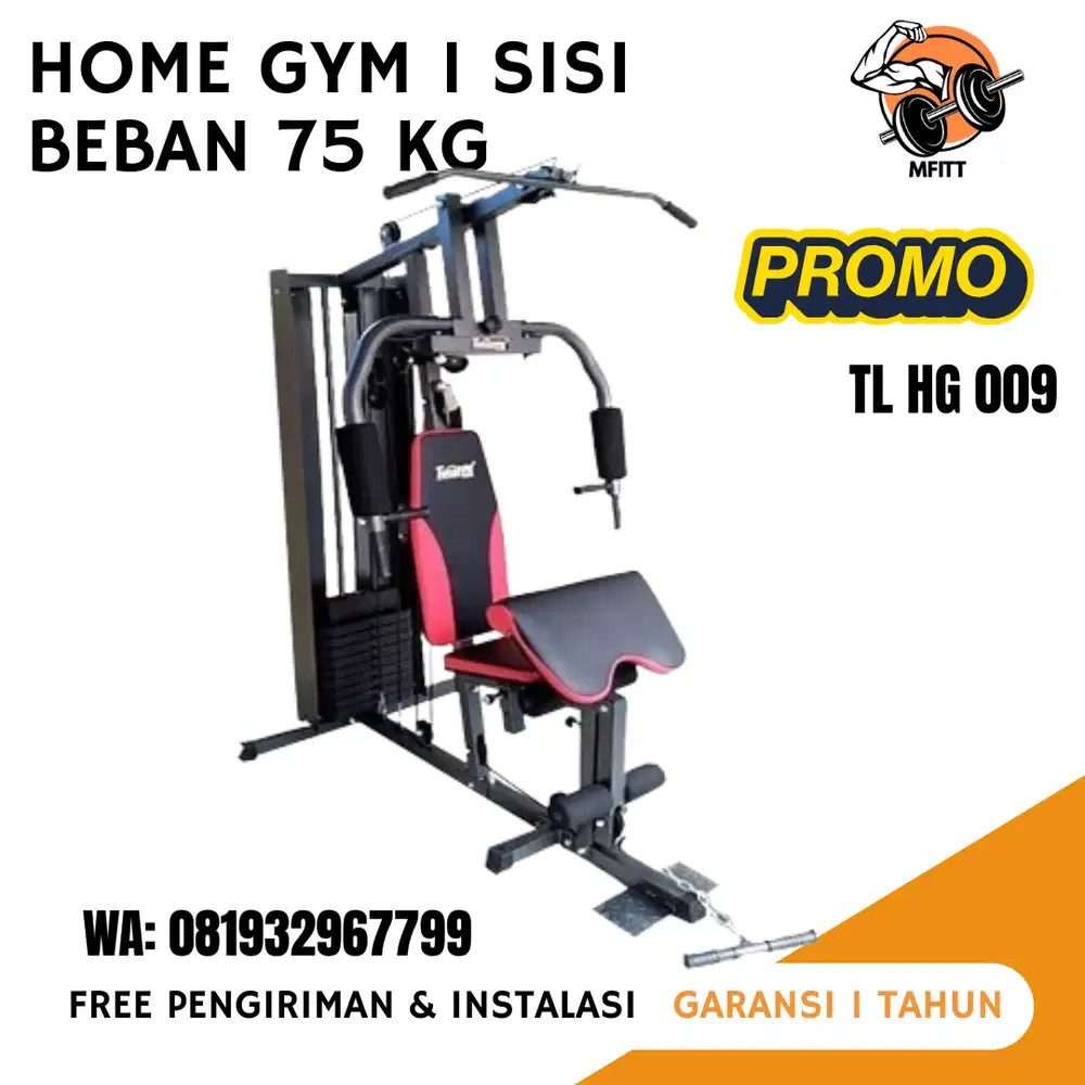 HOME GYM 1 SISI BEBAN 75 KG ALAT OLAHRAGA LATIHAN BEBAN DI RUMAH