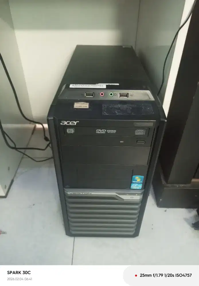 Set komputer, cpu acer veriton monitor hp