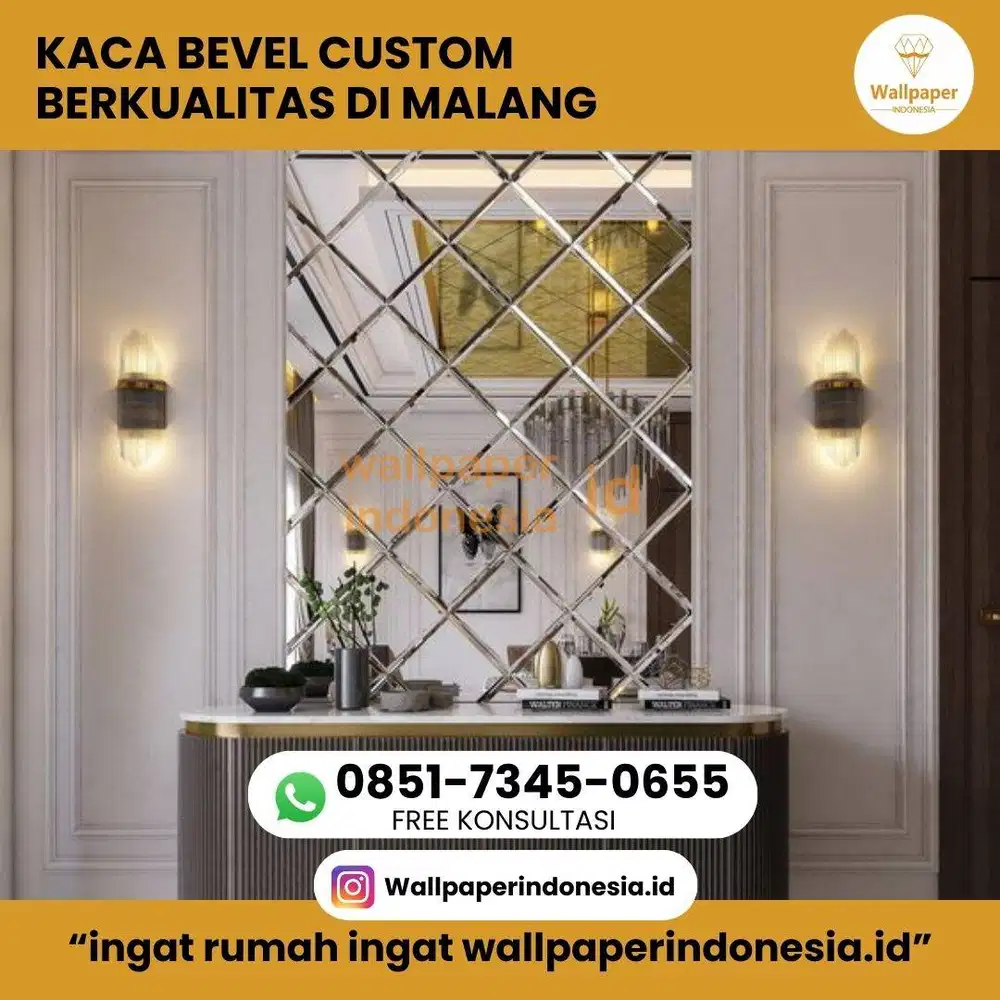 KACA BEVEL CUSTOM BERKUALITAS DI MALANG