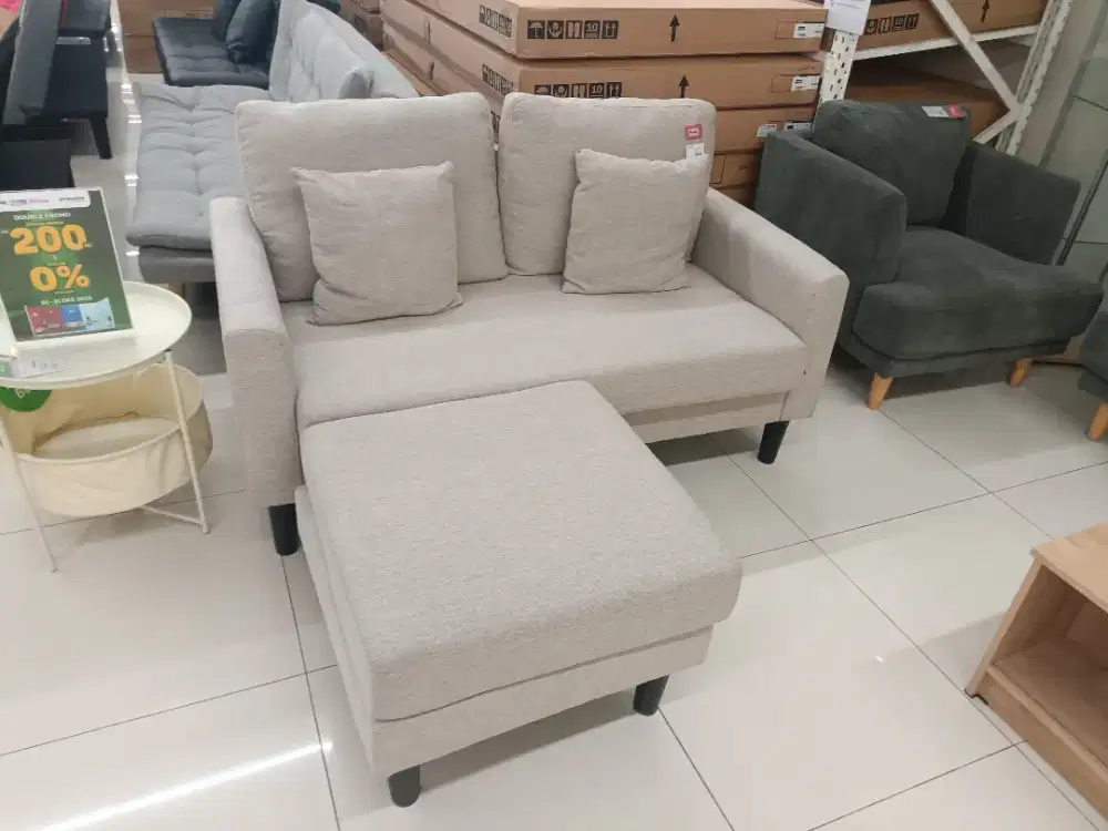 Sofa 2 seat dengan OTTOMAN