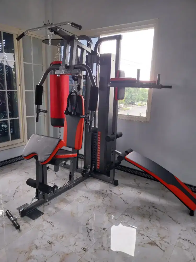 HOME GYM 3 SISI SAMSAK BARU ALAT FITNESS KEBUGARAN MEMBENTUK OTOT