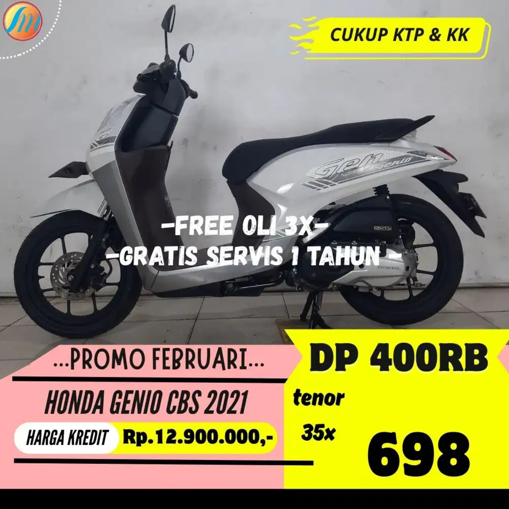HONDA GENIO CBS 2021 DP CUKUP 400RB ANGSURAN SANGAT RINGAN BERGARANSI