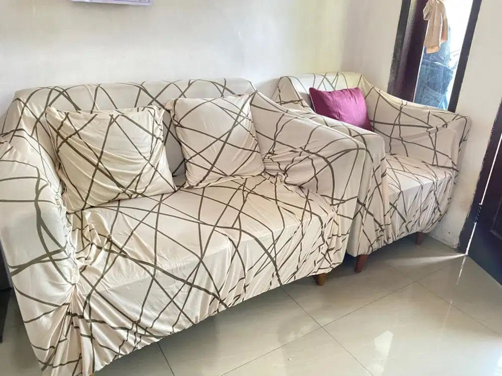 Sofa 2 bangku dan 1 bangku