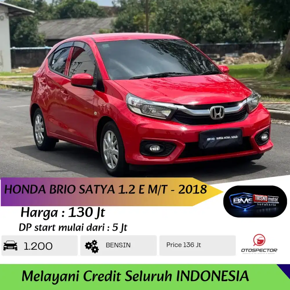 ( DP 5jt ) BRIO SATYA 1.2 E 2018 MT