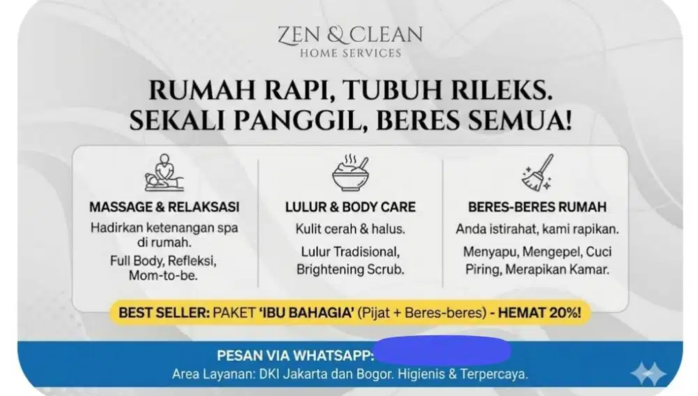 Perawatan kesehatan & kebersihan home service