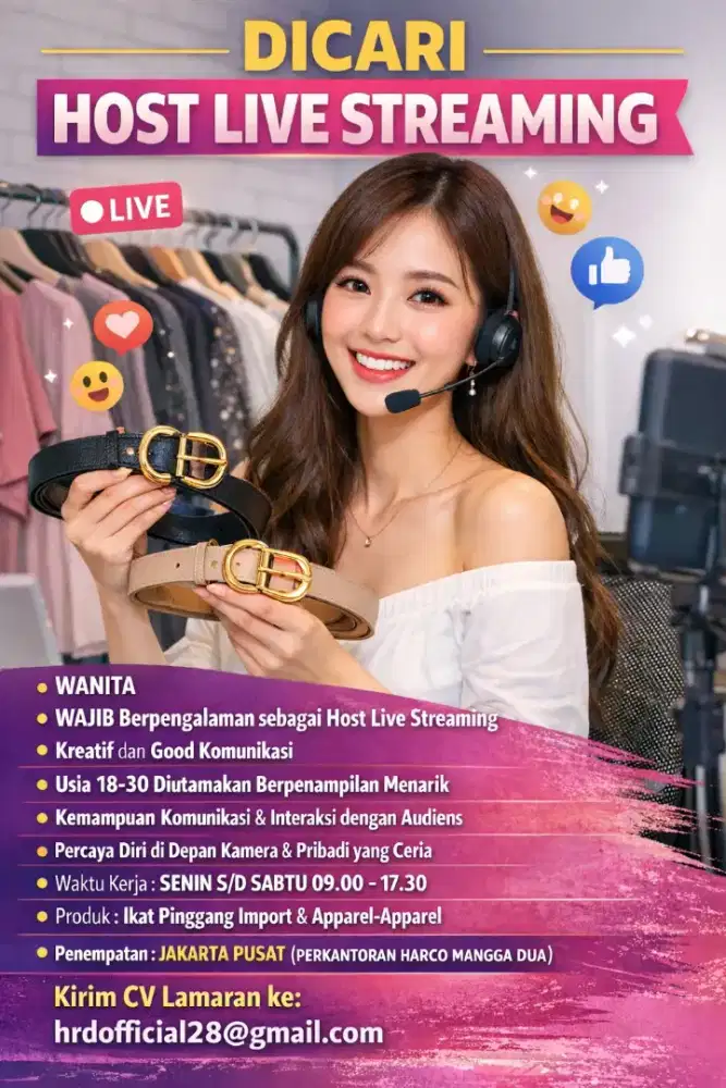 HOST LIVE SALES JAKARTA UTARA