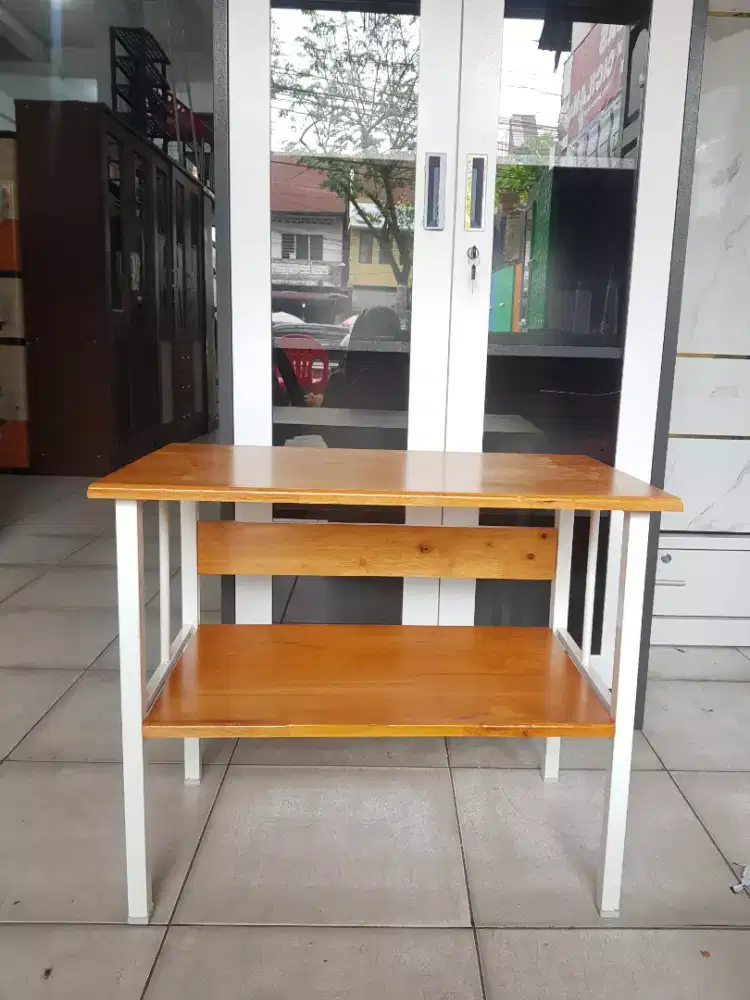 RAK TV KAYU KAKI BESI, RAK SERBAGUNA KUAT DAN KOKOH