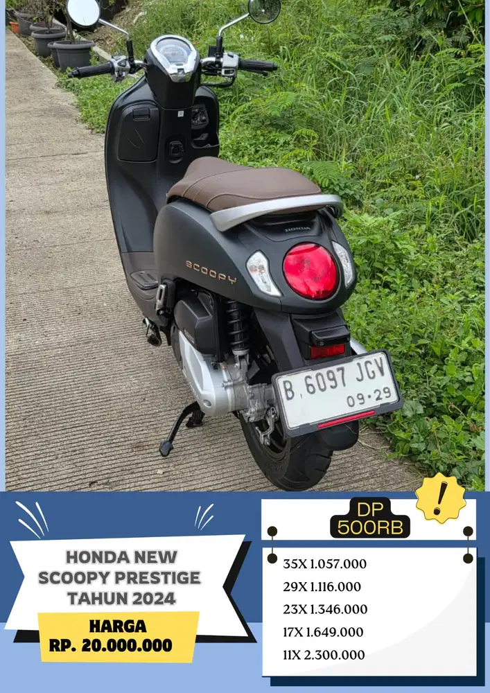 Dp 500rb New Scoopy Prestige tahun 2024 Siap Pakai