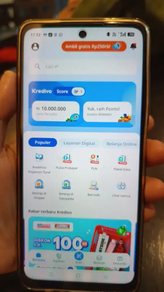 Kredit hp Dan electronic syarat KTP saja Dan no tlp