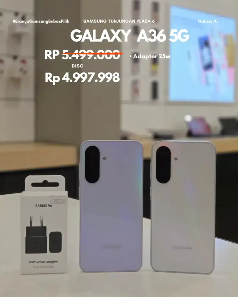 SAMSUNG GALAXY A36 5G FREE ADAPTER