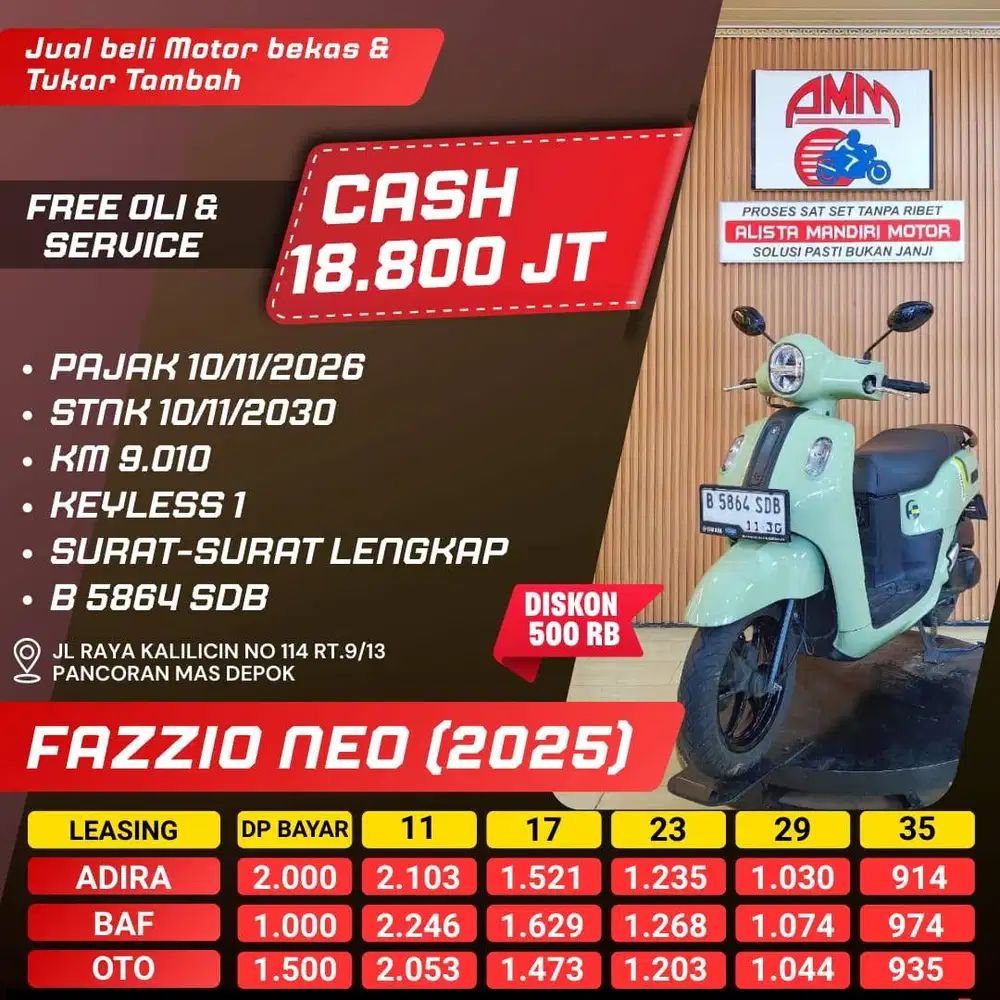 KREDIT DP 1JT FAZZIO NEO 2025 BISA CASH/TRADE IN/PAKAI CC/PAYLATER