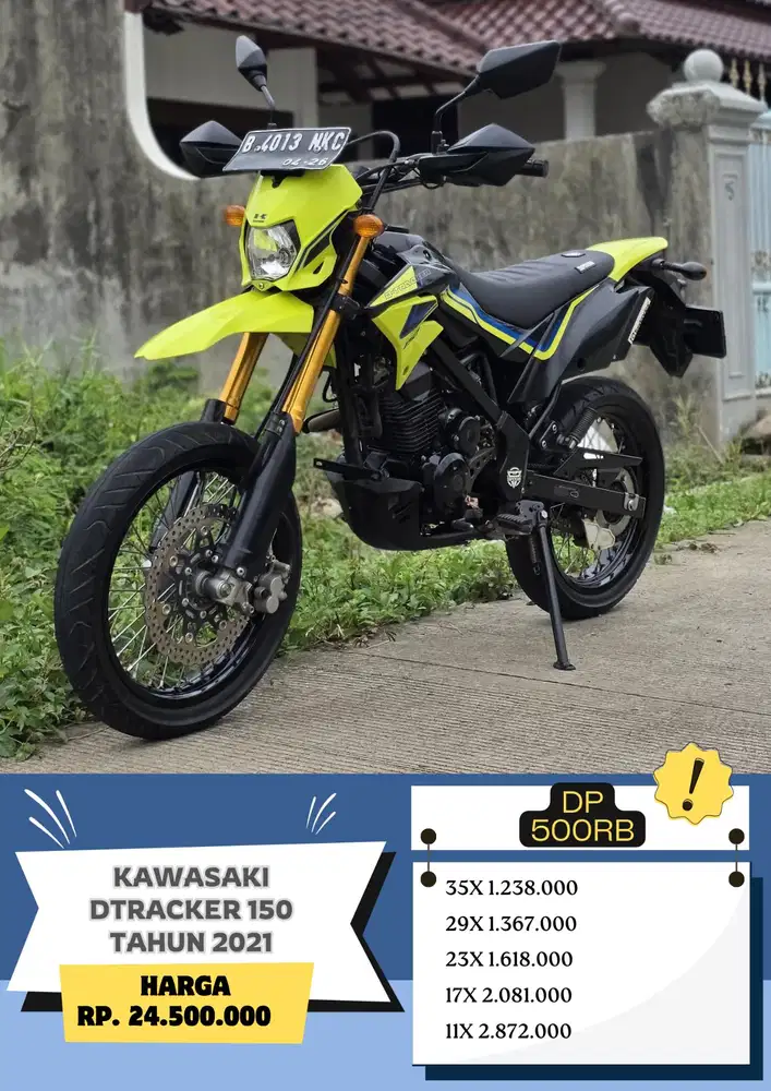 Dp 500rb Kawasaki Dtracker 150 Tahun 2021 READY