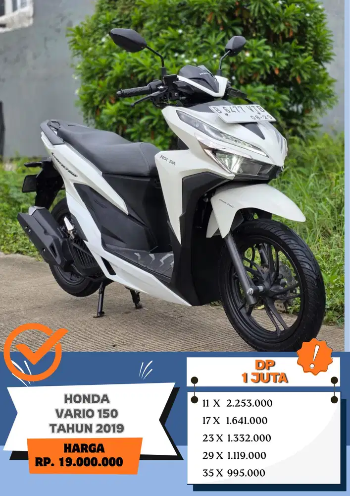 Dp 1 juta!! HONDA VARIO 150 TAHUN 2019