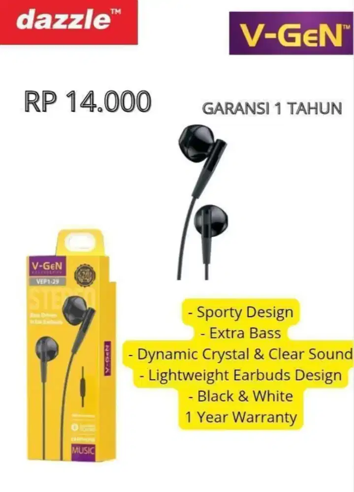 Headset V-Gen vep1-29