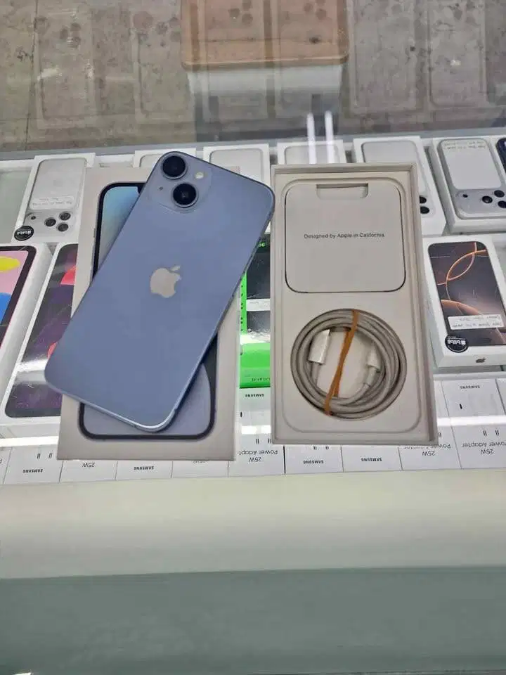 Second IPhone 14 256GB Blue Ex IBOX Mulus Like New Fullset Original