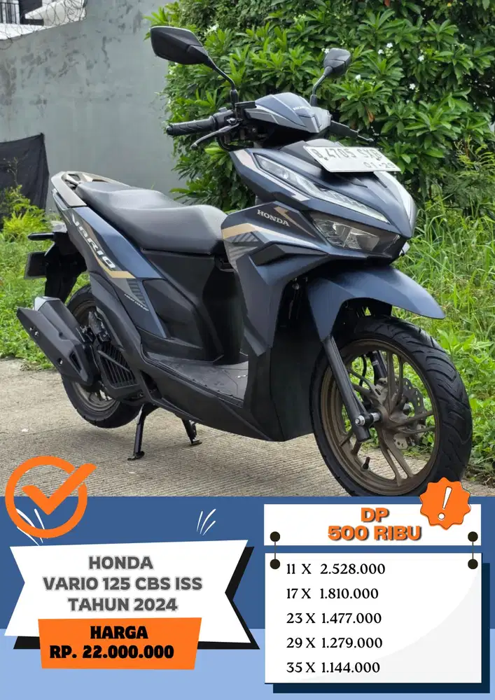 Dp 500 ribu!! HONDA VARIO 125 CBS ISS TAHUN 2024