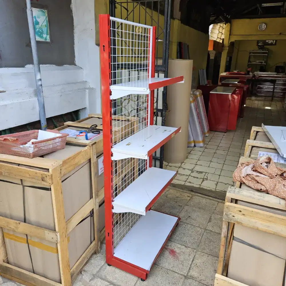 Rak Gondola Minimarket Single BEKAS