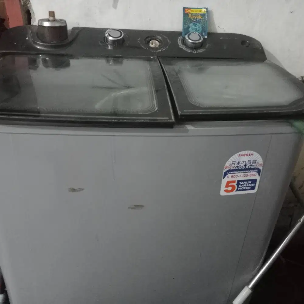 Mesin cuci 2 tabung sanken 9 kg