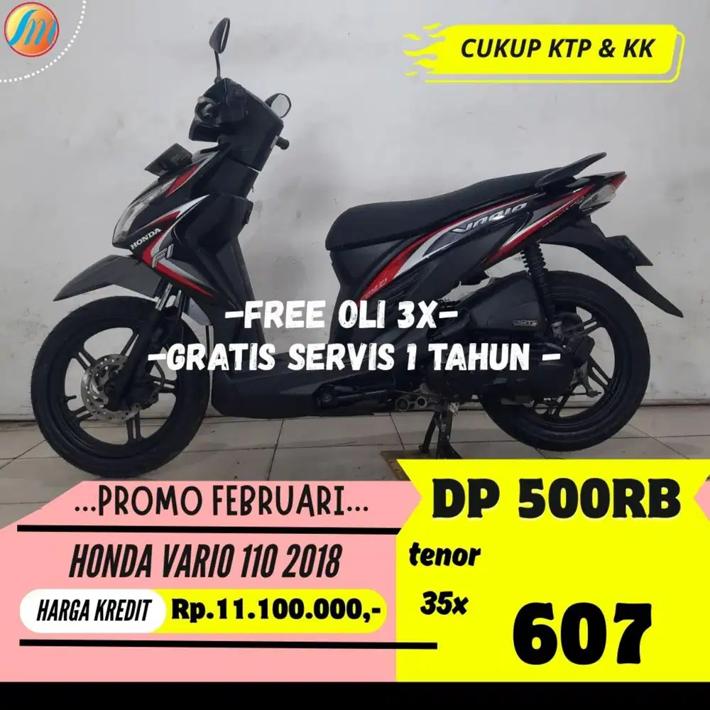 HONDA VARIO 110 2018 KREDIT DP 500RB ANGSURAN SANGAT TERJANGKAU KTP KK