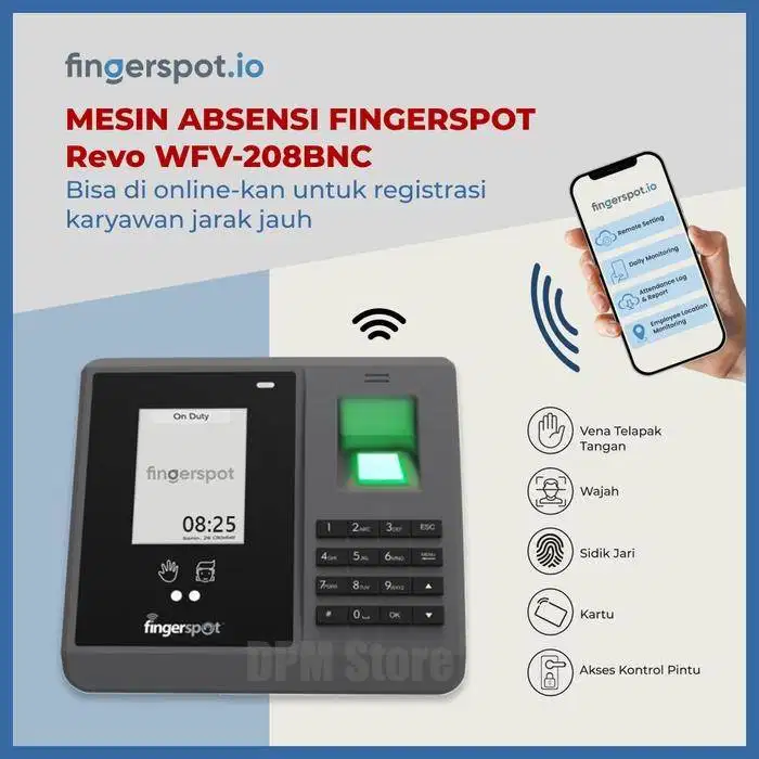 MESIN ABSENSI FINGERSPOT REVO WFV-208BNC