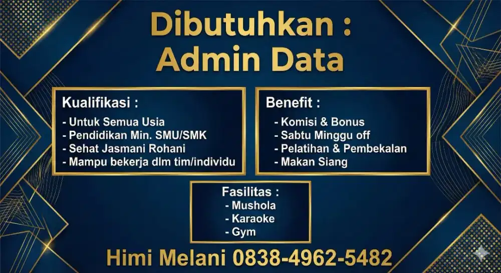 Lowongan pekerjaan cleaning service,admin,driver, security