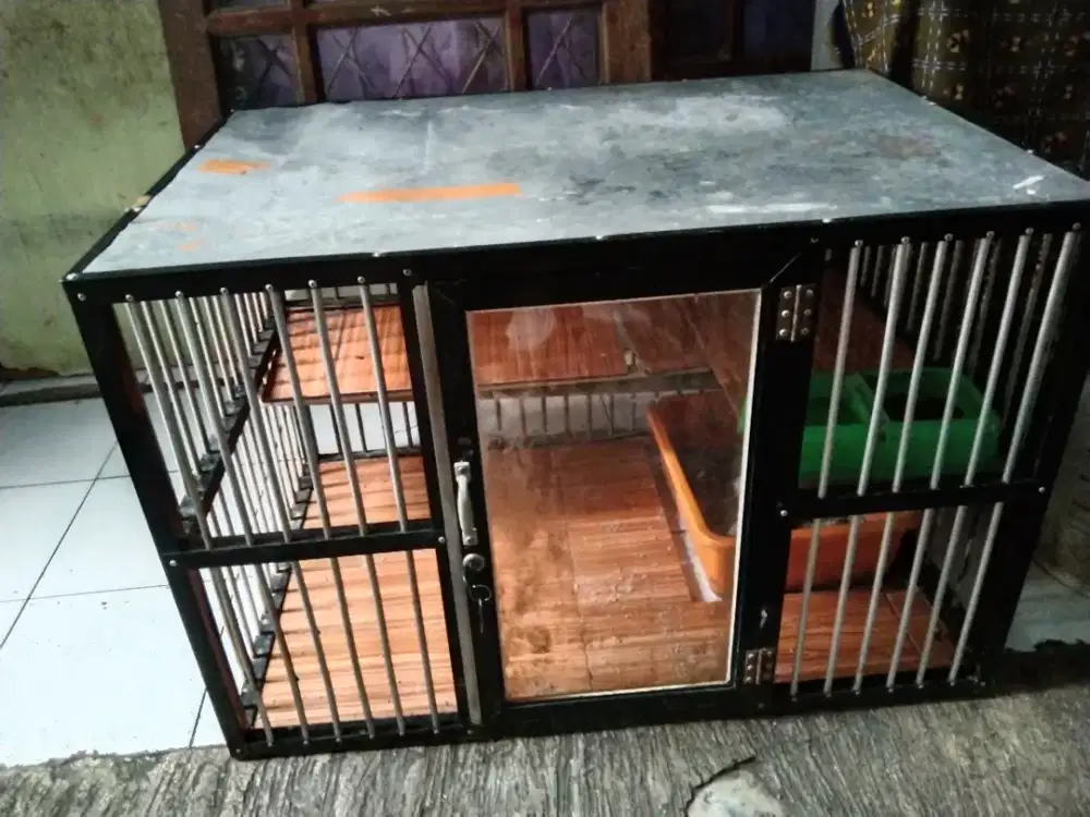 Kandang kucing 2 tingkat full set