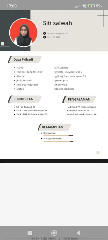 Saya ingin mencari lowongan kerja