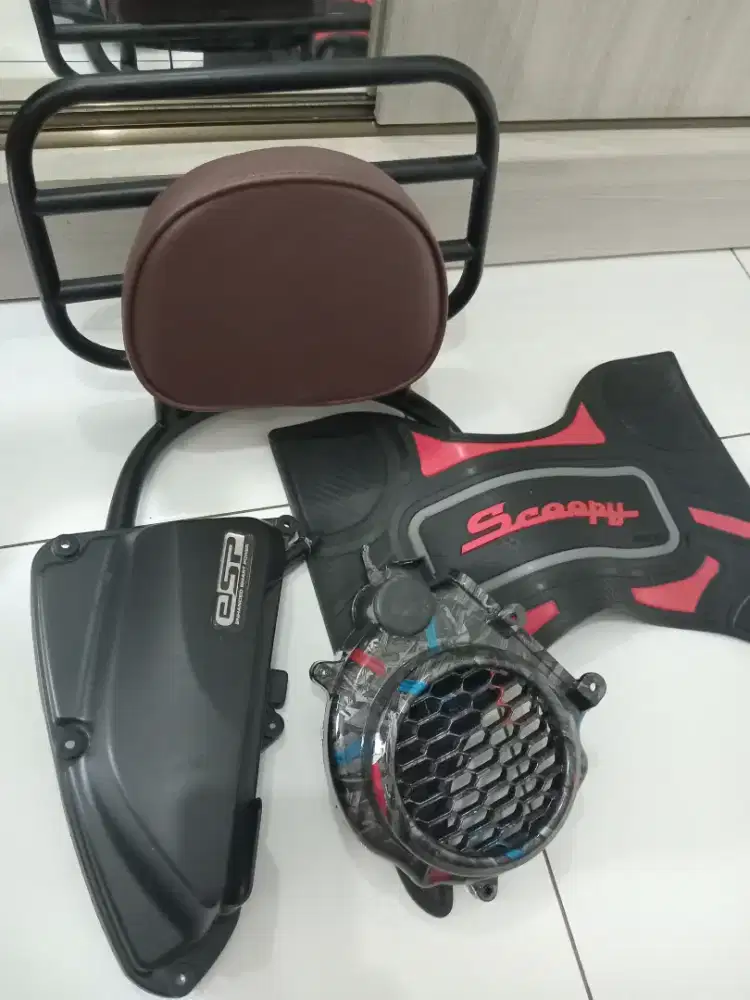 Sandaran belakang scopy +box pilter ori +karpet +cober kipas carbon
