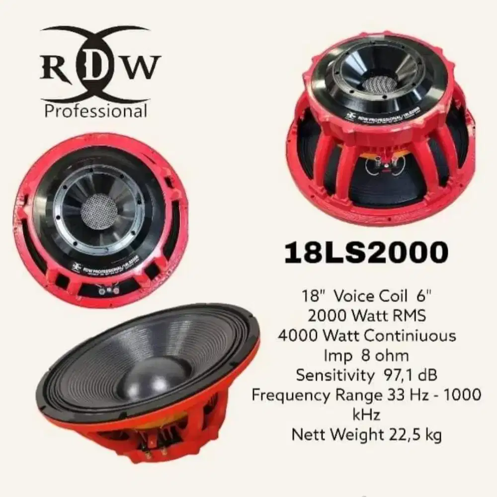 Speaker RDW18 inch 18LS2000 LS2000 LS2000 Original Speaker Subwoofer