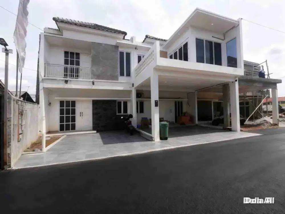 Rumah dalam cluster mewah lokasi strategis dekat stasiun LRT Jatibening unit on progres dinding ful batamerah dijatibening
