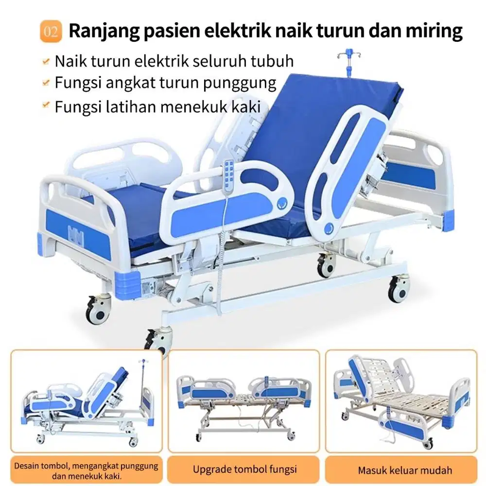 Jual Murah Bed Pasien Elektrik  / Ranjang Medis Naik Turun 4 motor