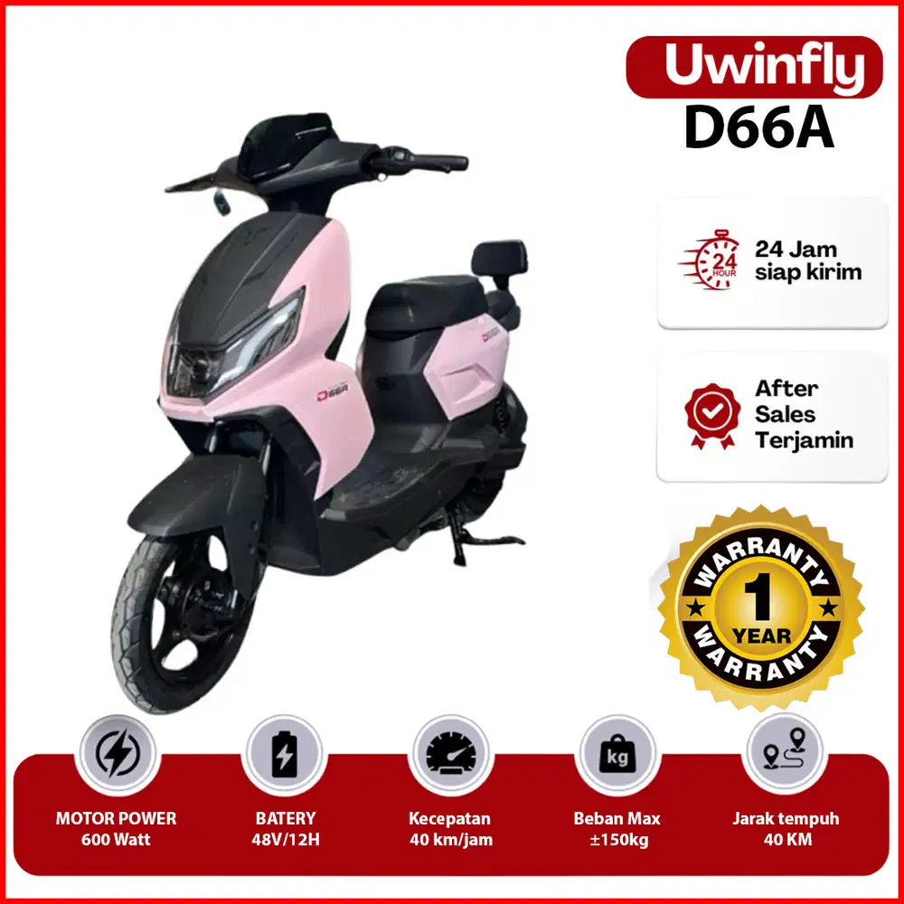 Sepeda Listrik Uwinfly D66A Original | Anti Ribet, Siap Pakai Harian