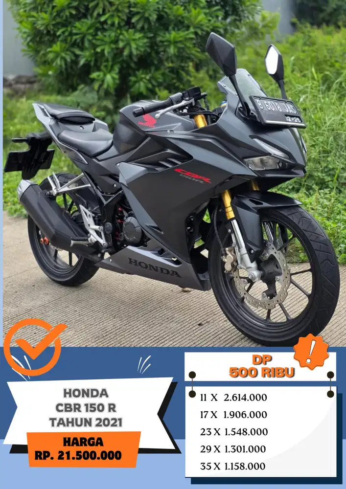 Dp 500 ribu!! HONDA CBR 150 R TAHUN 2021