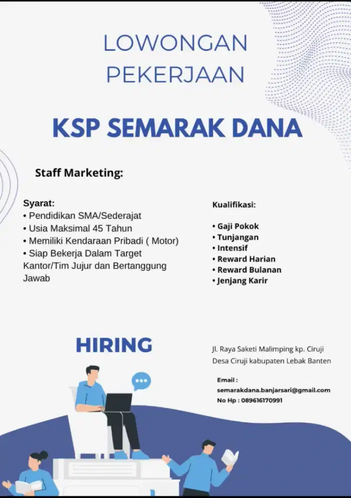 Lowongan kerja KSP SEMARAK DANA Banjarsari