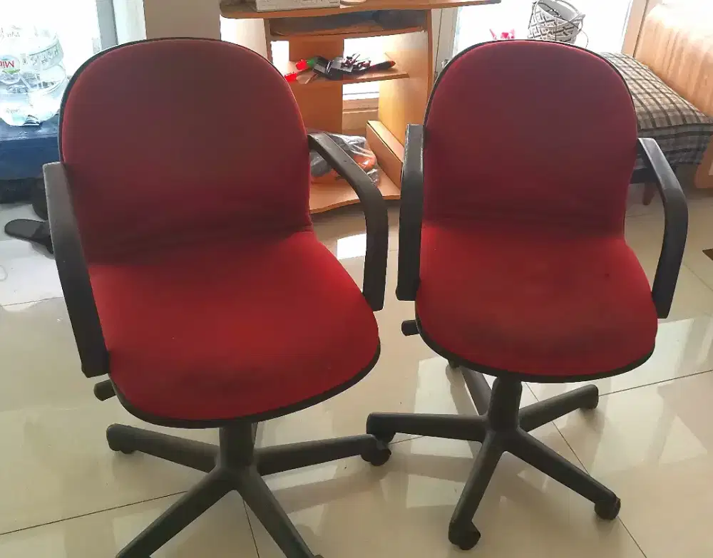 2 KURSI KERJA / KANTOR HIDROLIC FABRIC