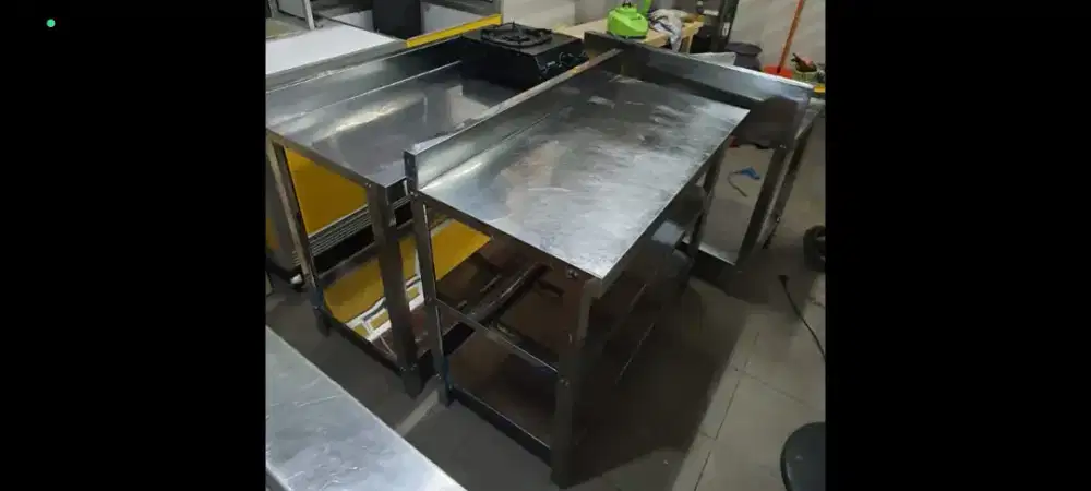 Meja makan stainelss 3 set ukuran 1m