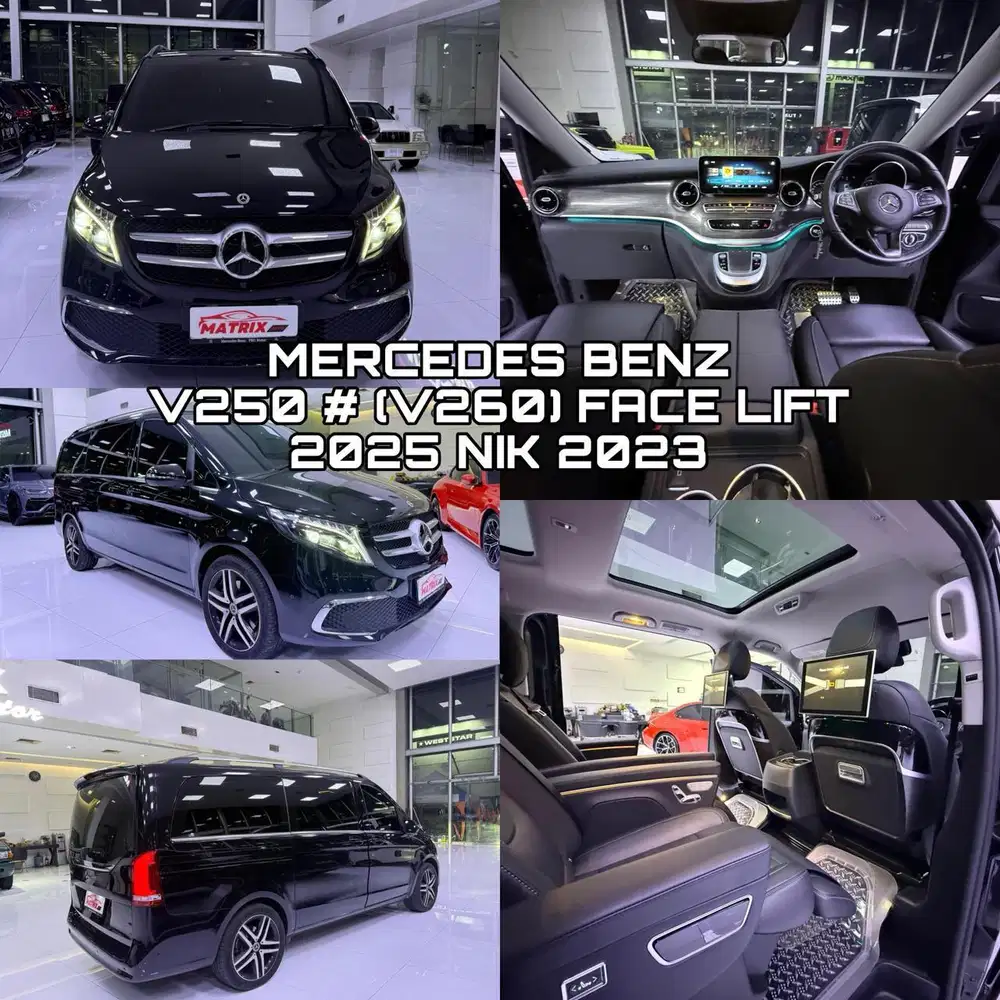Mercy V250(260)Facelift 2025 nik23 Black on black siap pakai
