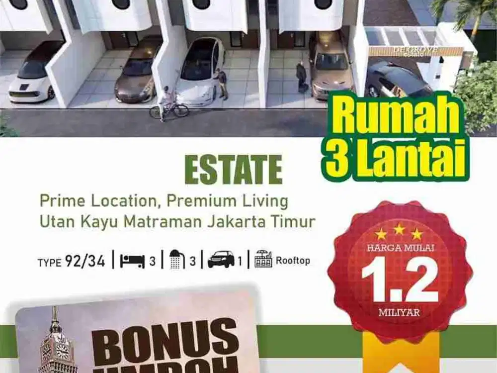 [HOT]Dijual Rumah Baru 3 Lantai Mewah Utan Kayu Utara Matraman Kota Jakarta Timur