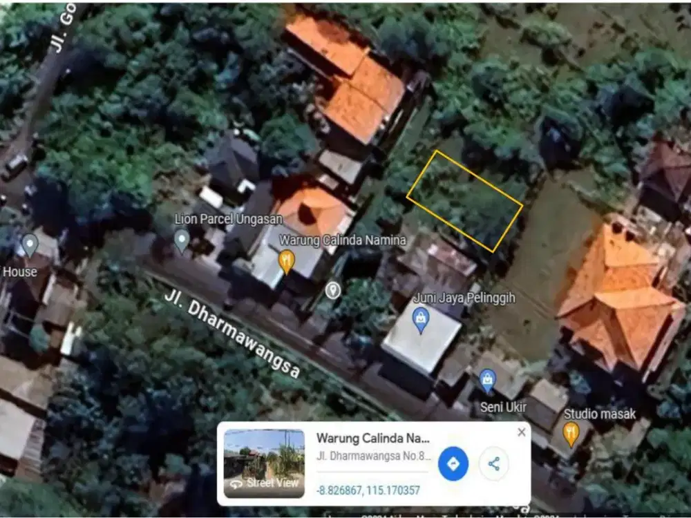 Dijual Tanah Jl Dharmawangsa Ungasan